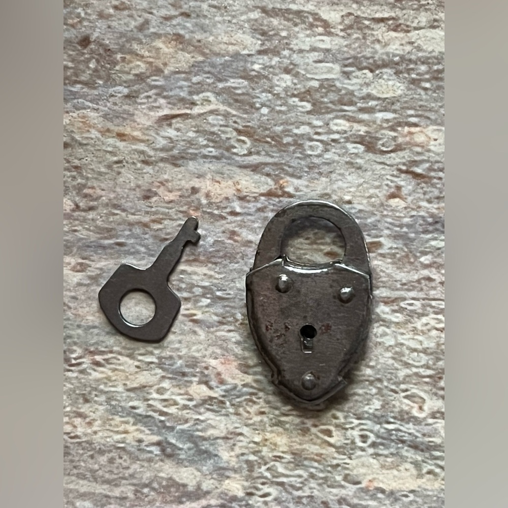 Vintage Metal Little Lock and Key